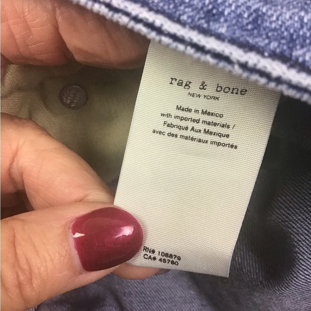 Rag & Bone Dre Low-Rise Boyfriend - Brighton Wash Size 32 Women’s - Picture 7 of 15